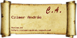 Czimer András névjegykártya